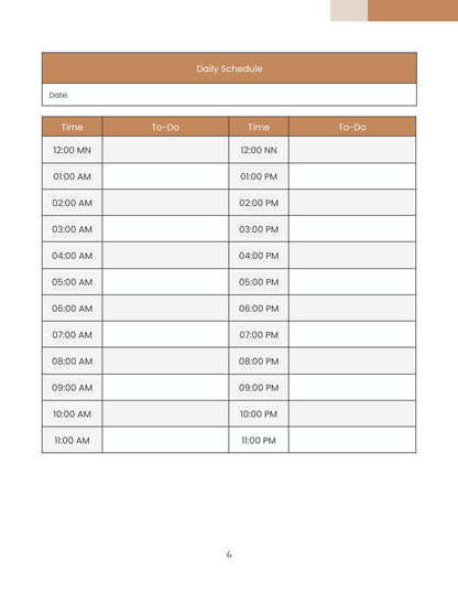 Free Gym Training Planner Template