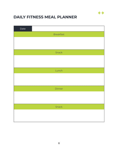 Free Fitness Training Planner Template