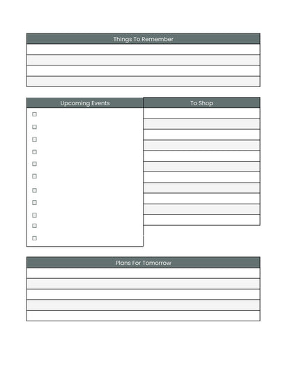 Free Family Schedule Planner Template