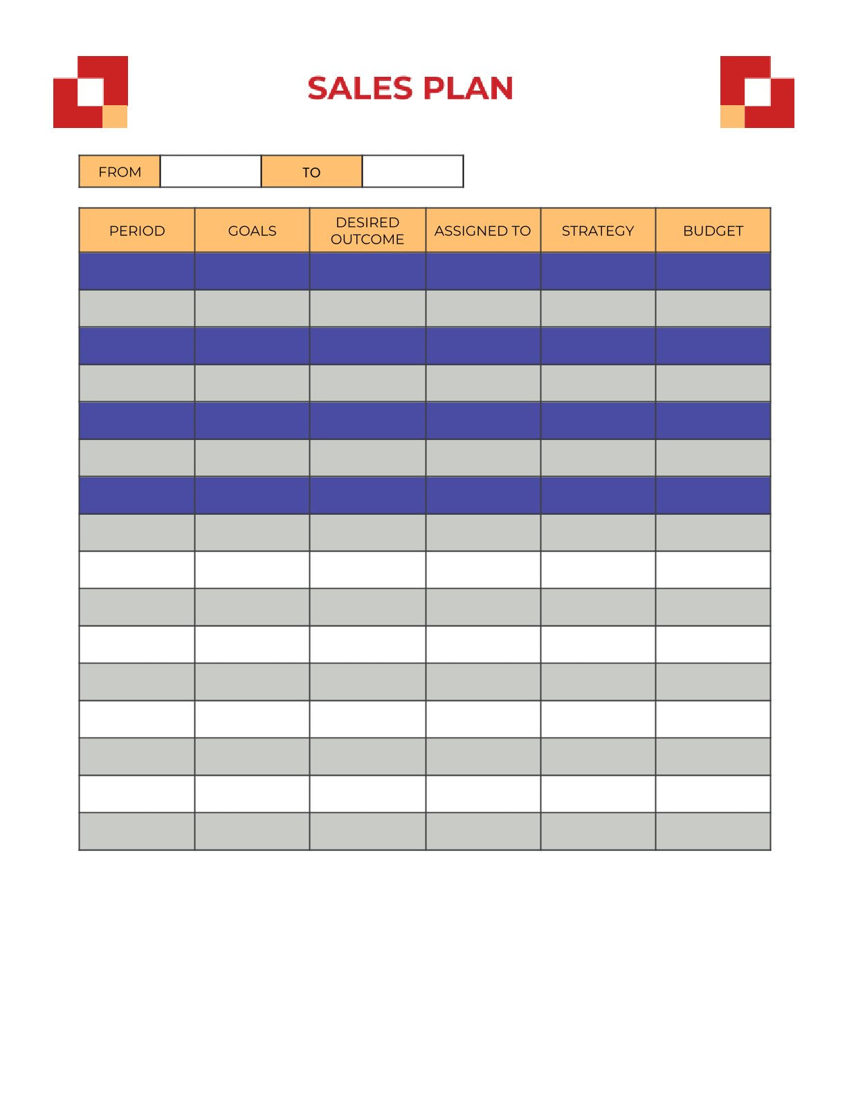 Free Sales Tracker Planner Template