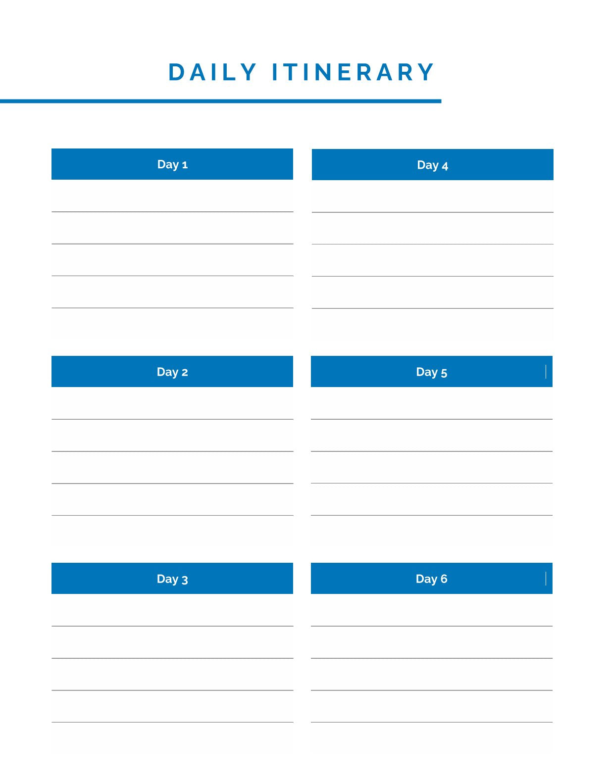 free Family Vacation Planner template