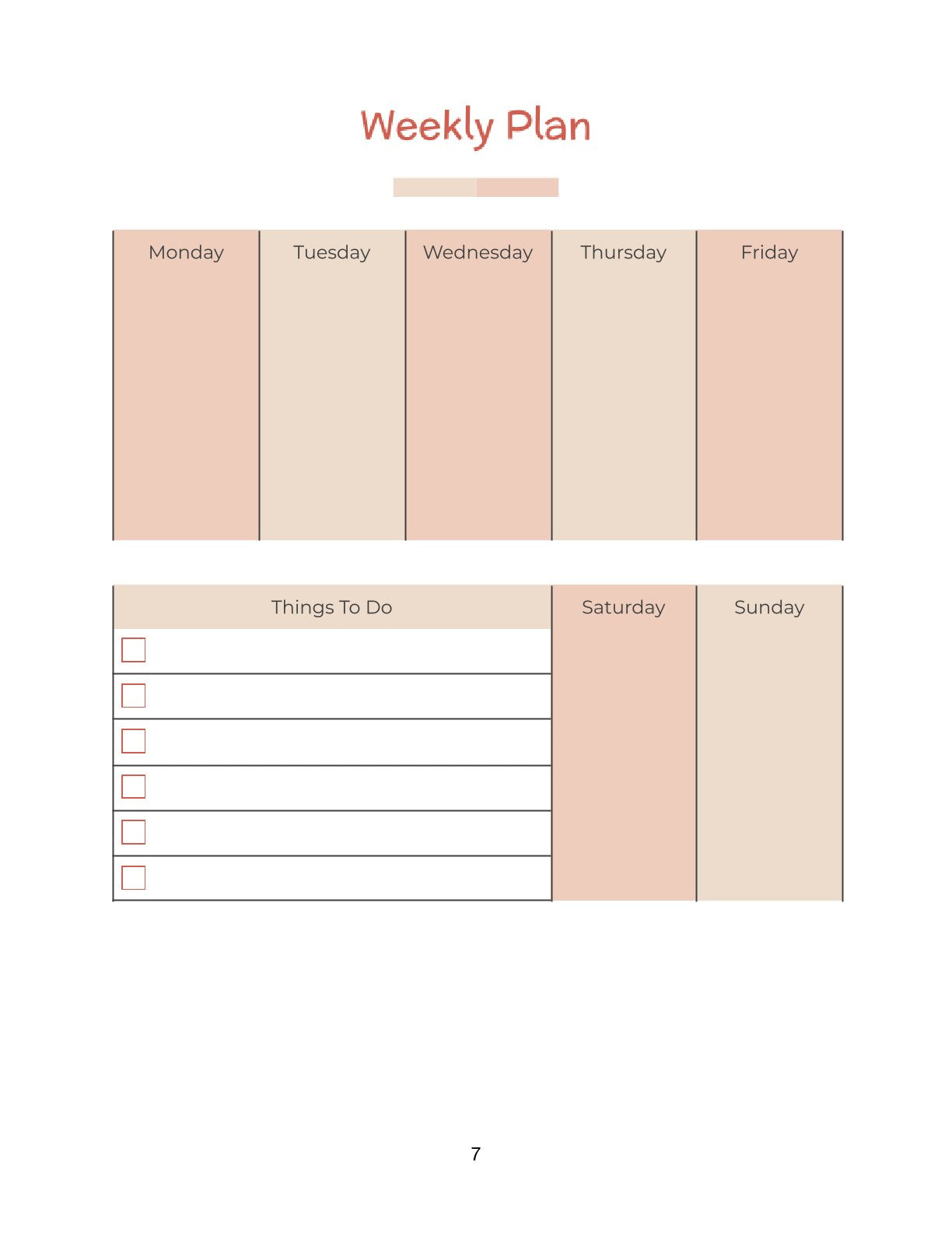 Free Personal Family Planner Template