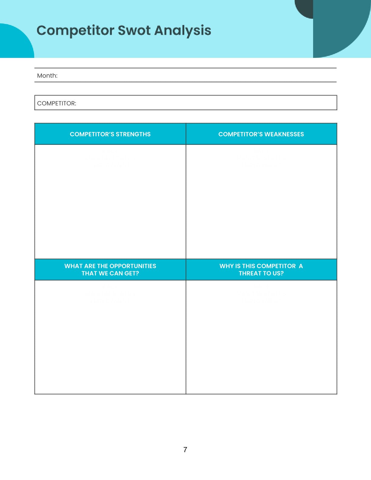 Free Marketing Strategy Planner Template