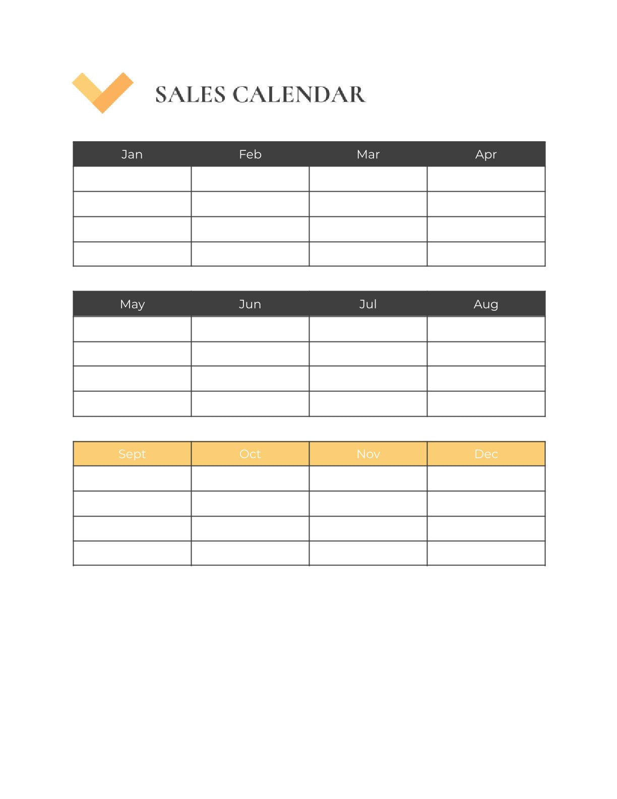 Free Sales and Leads Generation Planner Template