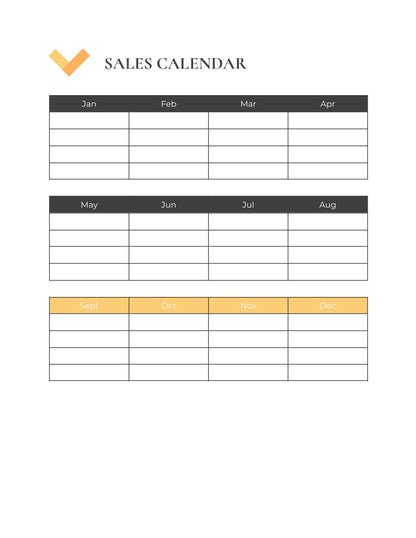 Free Sales and Leads Generation Planner Template