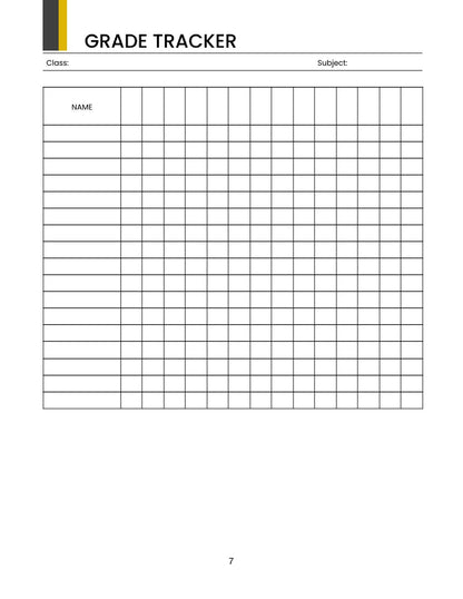 Free Monthly Teacher Planner Template