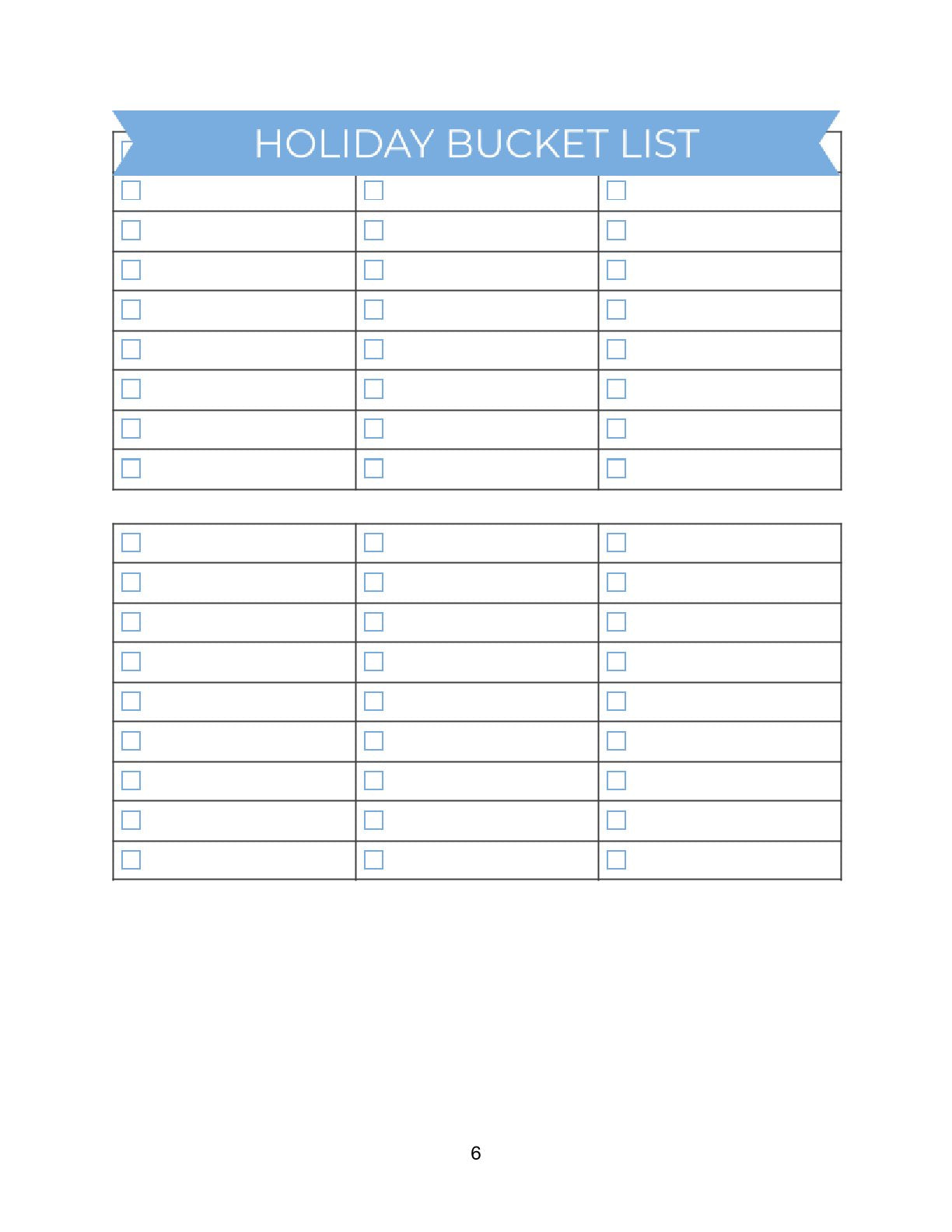 Free Holiday Story Planner Template