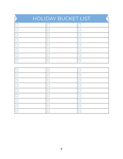 Free Holiday Story Planner Template