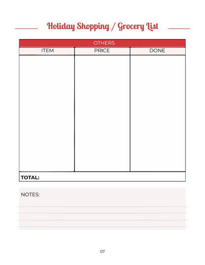 Free Holiday Party Planner Template