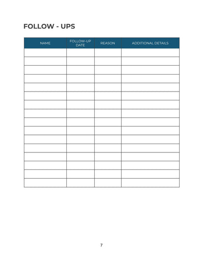 Free Network Marketing Planner Template