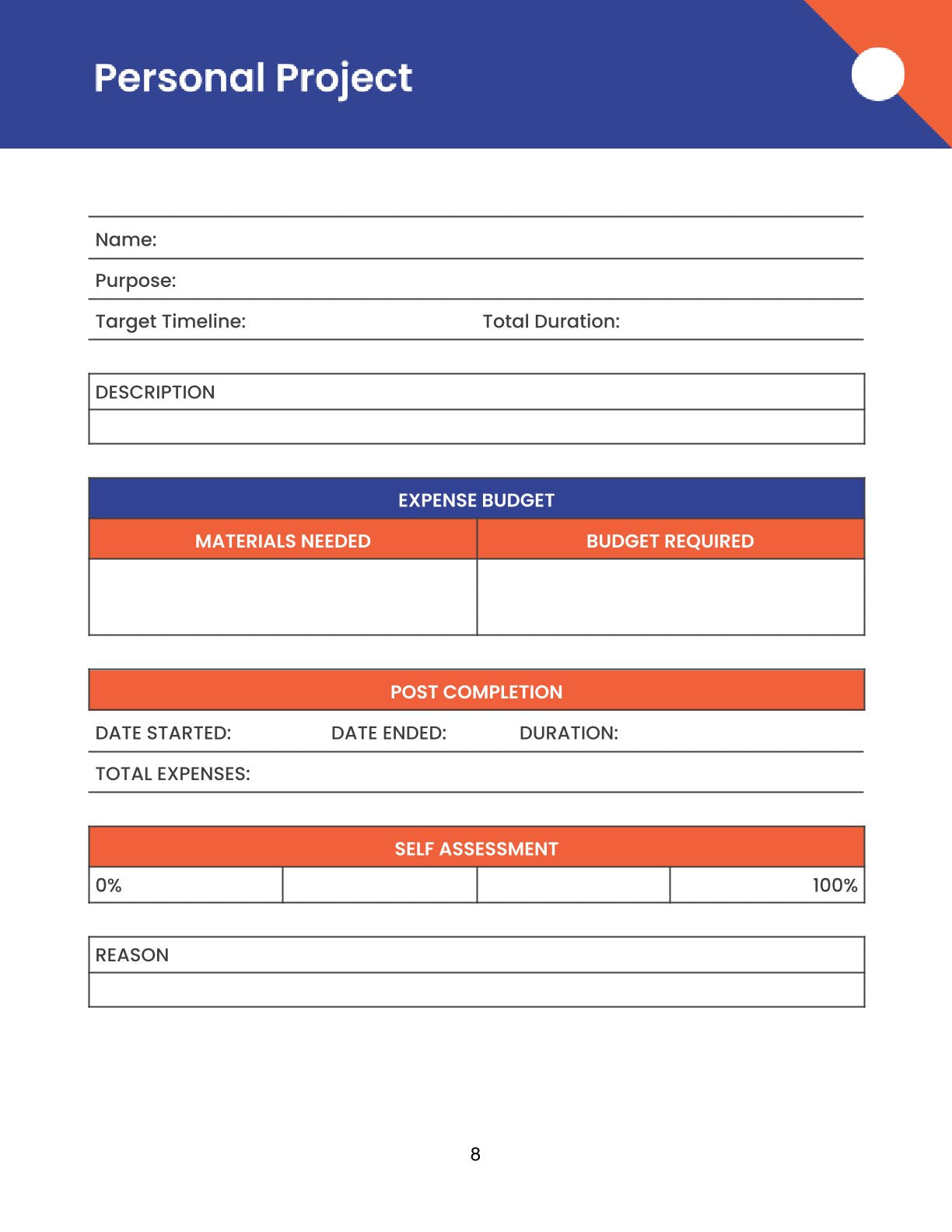 Free Modern Personal Planner Template