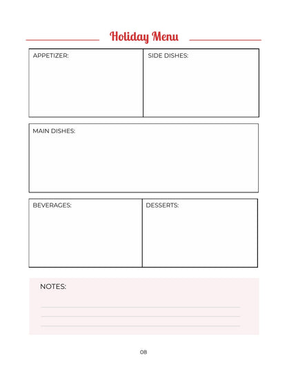 Free Holiday Party Planner Template