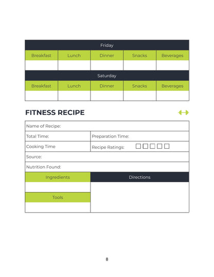 Free Fitness Training Planner Template