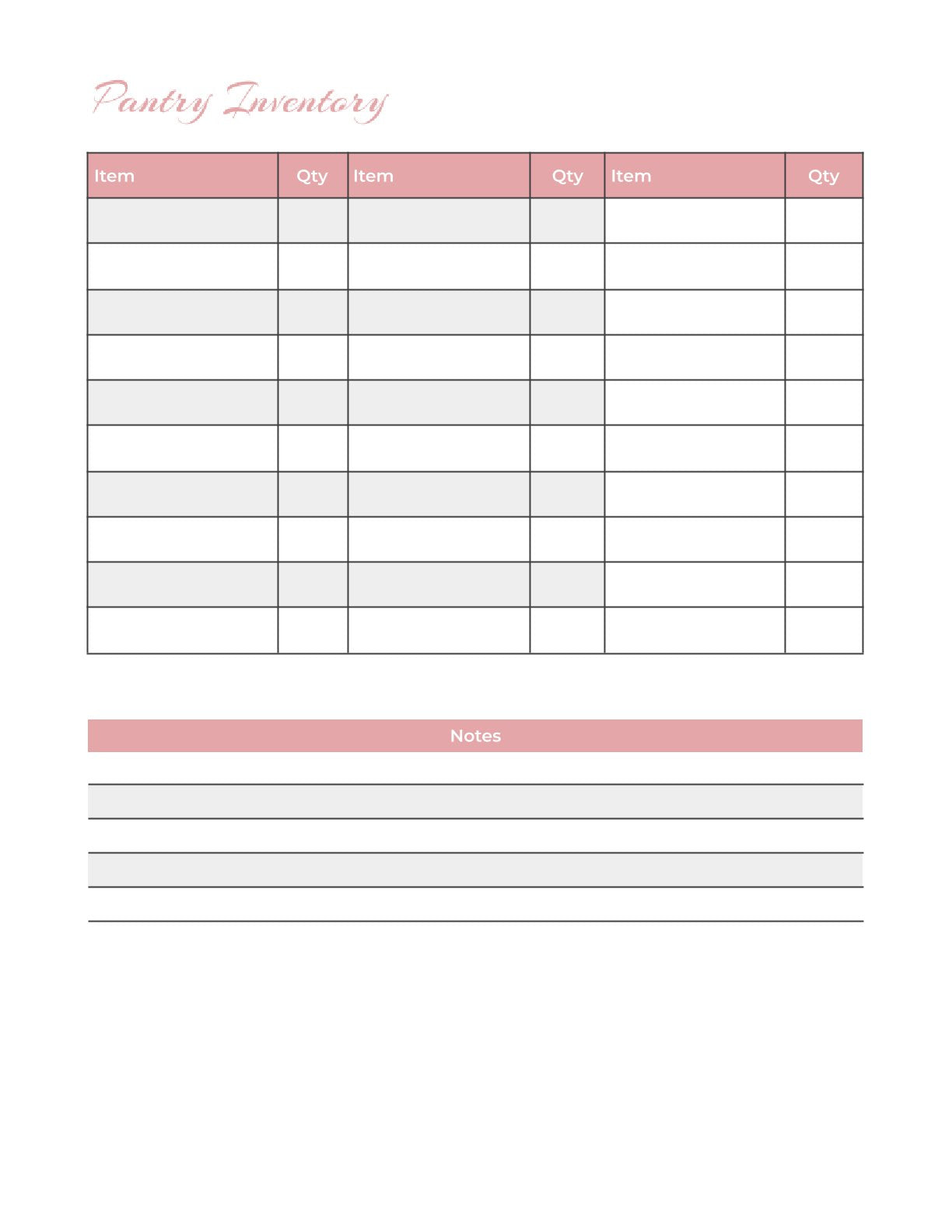 Free Thanksgiving Menu Planner Template