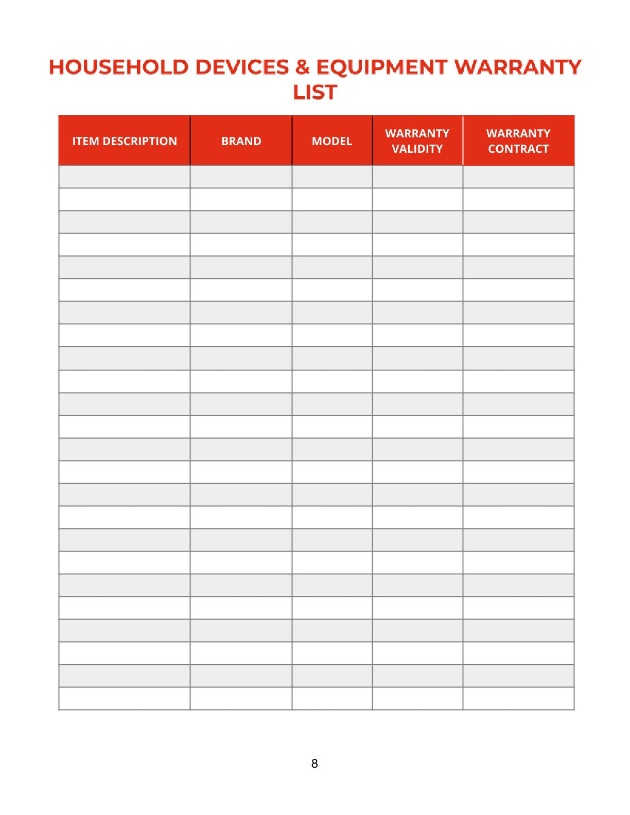 Free Home Renovation Project Planner Template