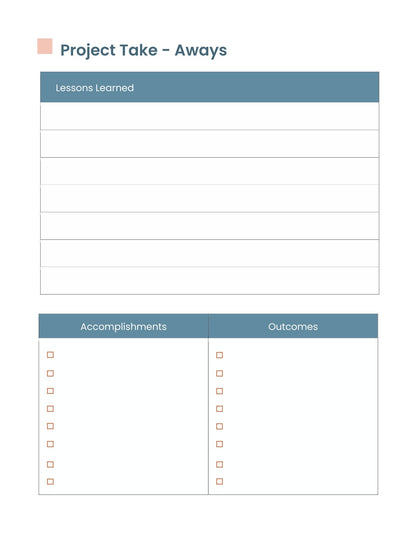 Free Sample Project planner template