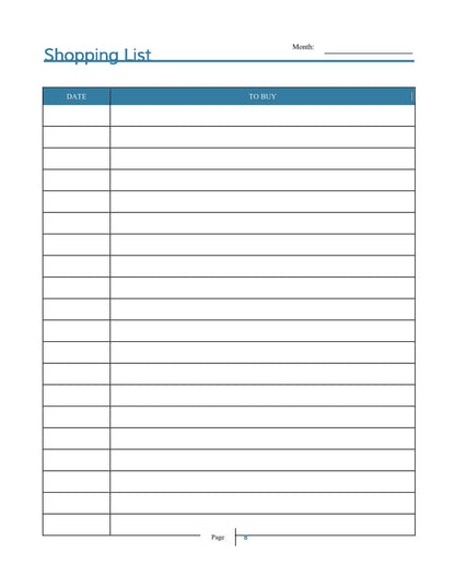 Free Monthly Personal Planner Template