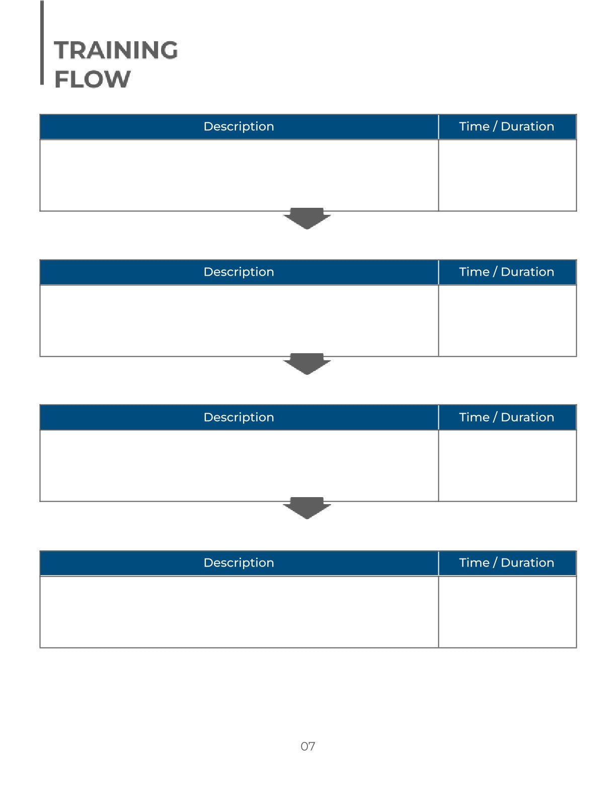 Free Team Training Planner Template