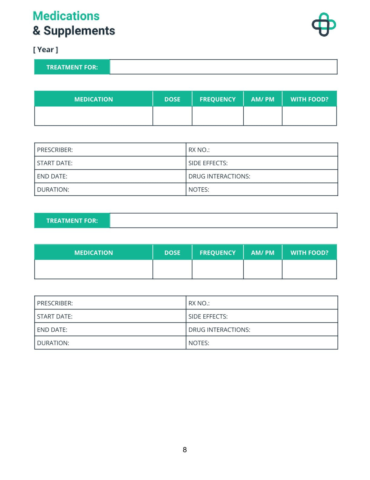 Free Medical Health Planner Template