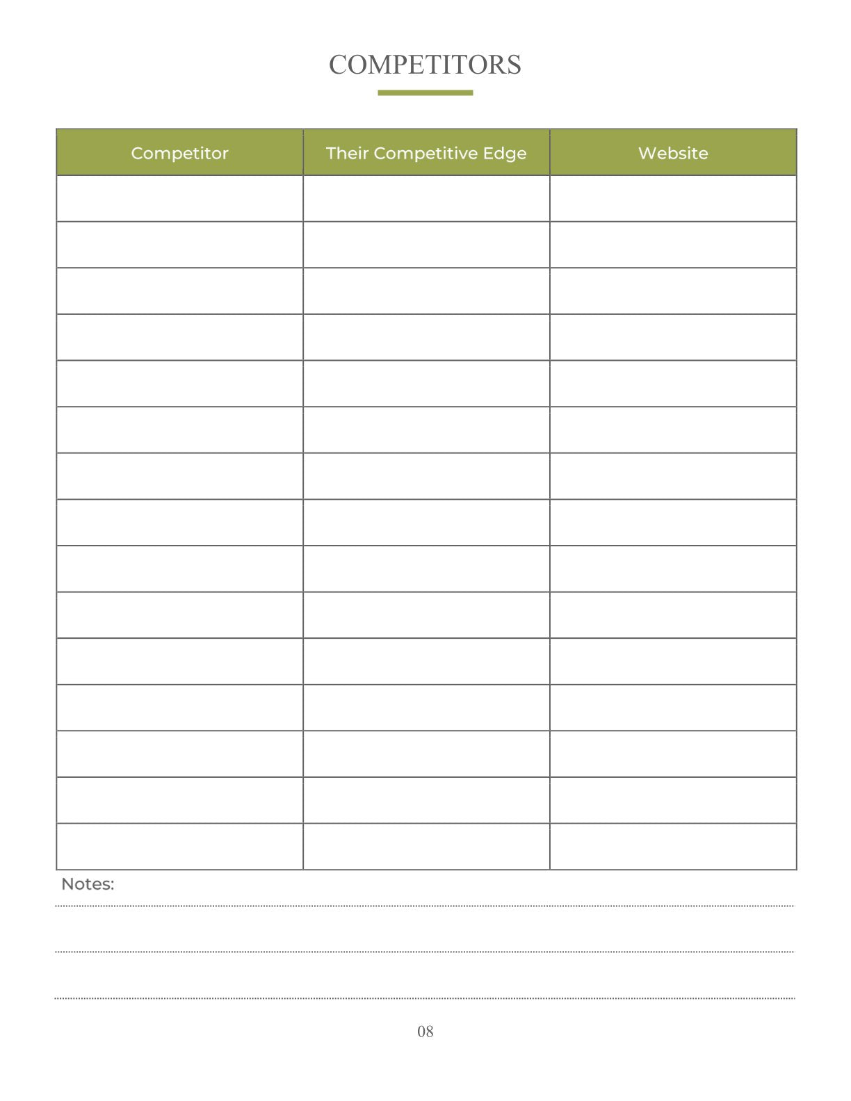 Free Etsy Marketing Planner Template