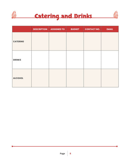 Free Birthday Party Planner Template