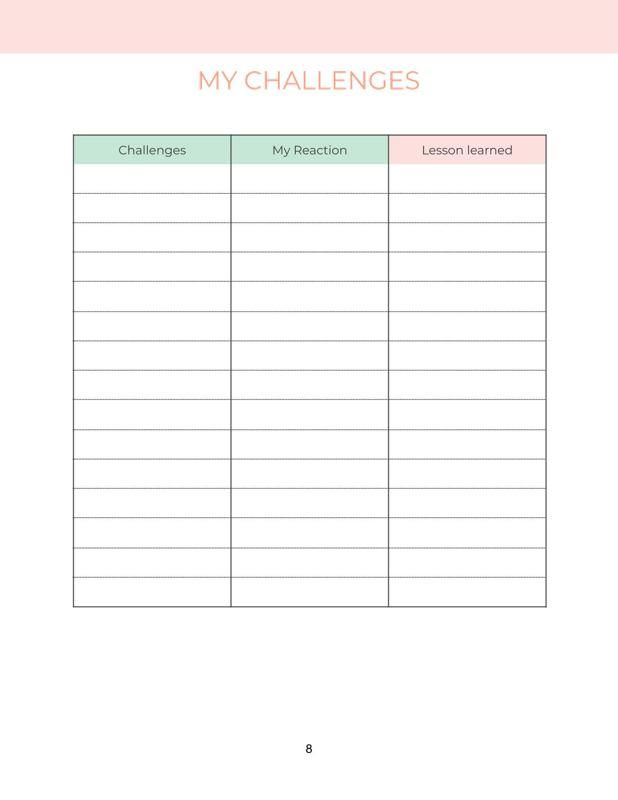 Free Personal Development Planner Template