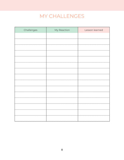 Free Personal Development Planner Template