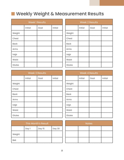 Free Gym Training Planner Template