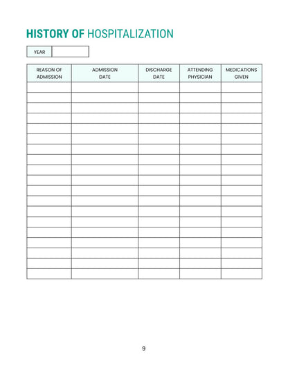 Free Digital Medical Planner Template