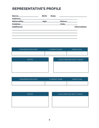 Free Network Marketing Planner Template