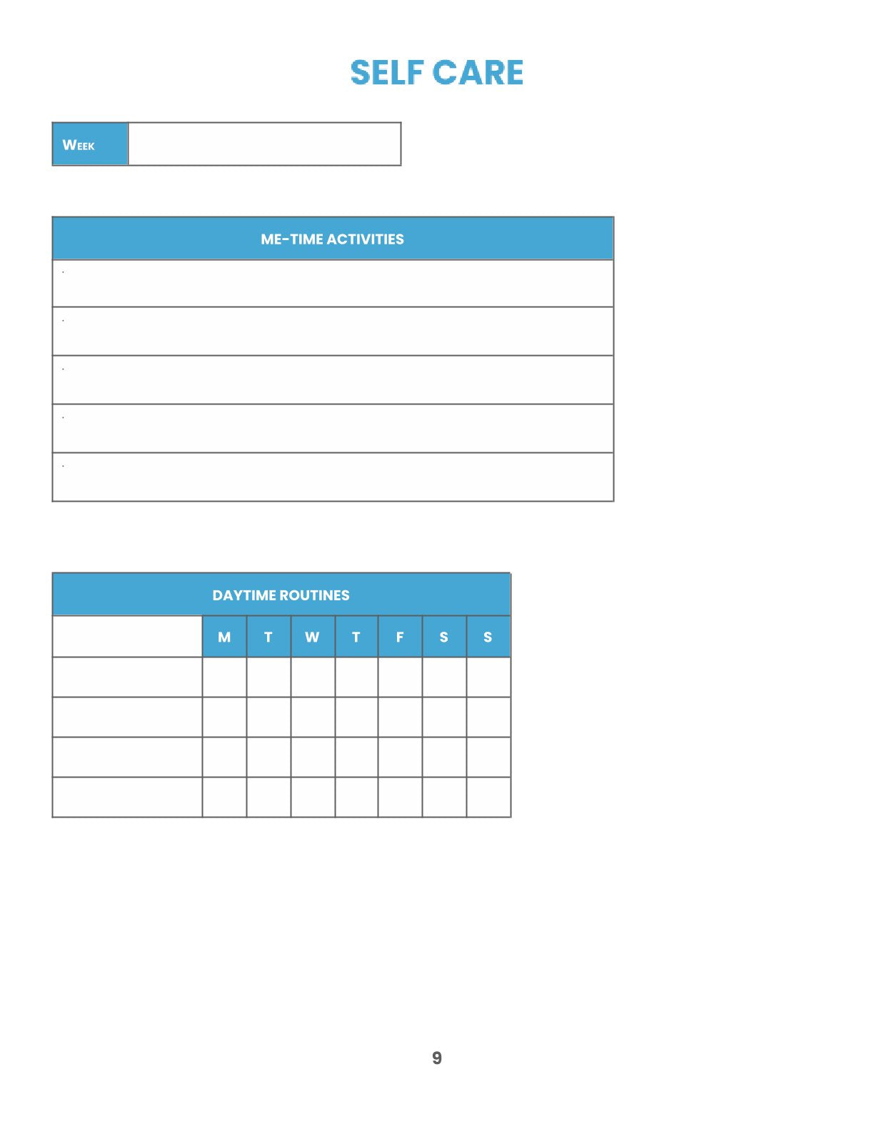 Free Mental Health Planner Template