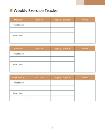 Free Gym Training Planner Template