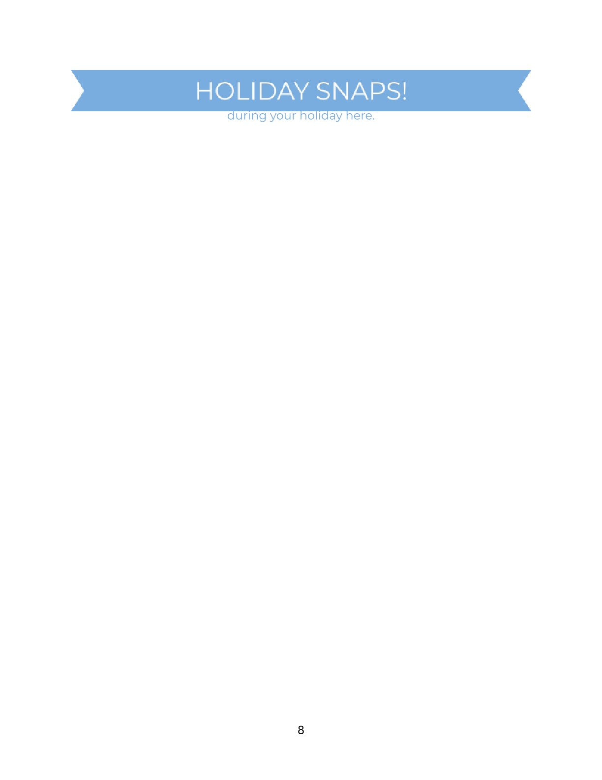 Free Holiday Story Planner Template