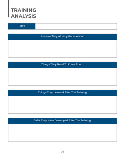 Free Team Training Planner Template