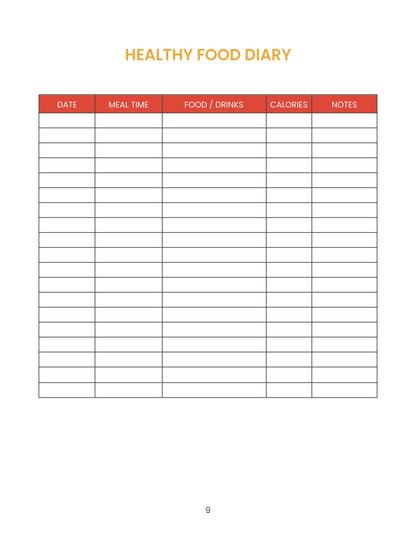 Free Weight Training Planner Template