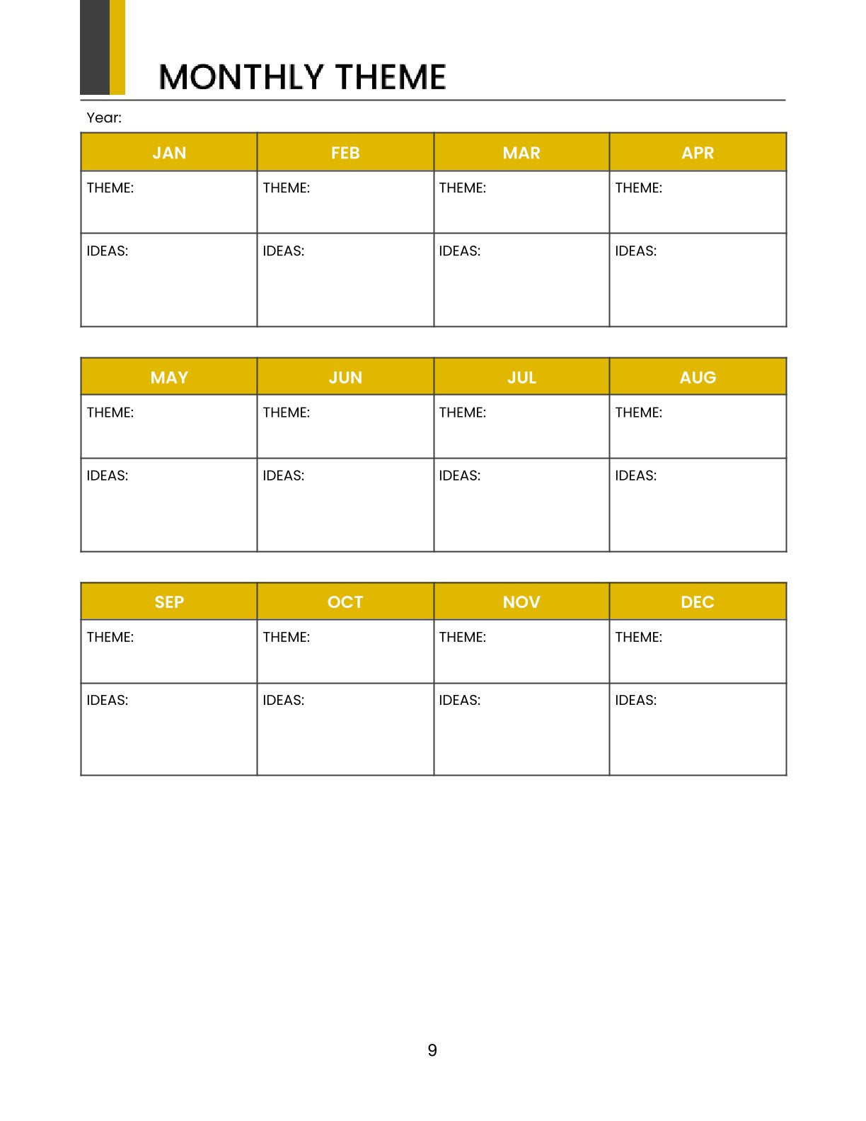 Free Monthly Teacher Planner Template