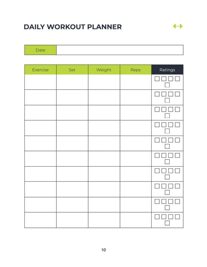 Free Fitness Training Planner Template