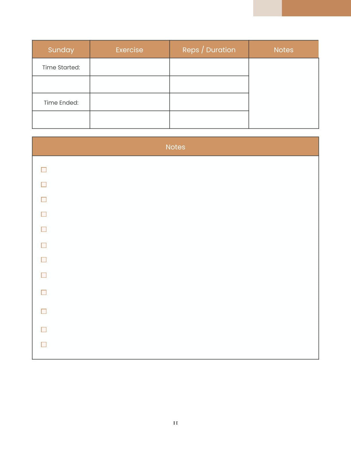 Free Gym Training Planner Template