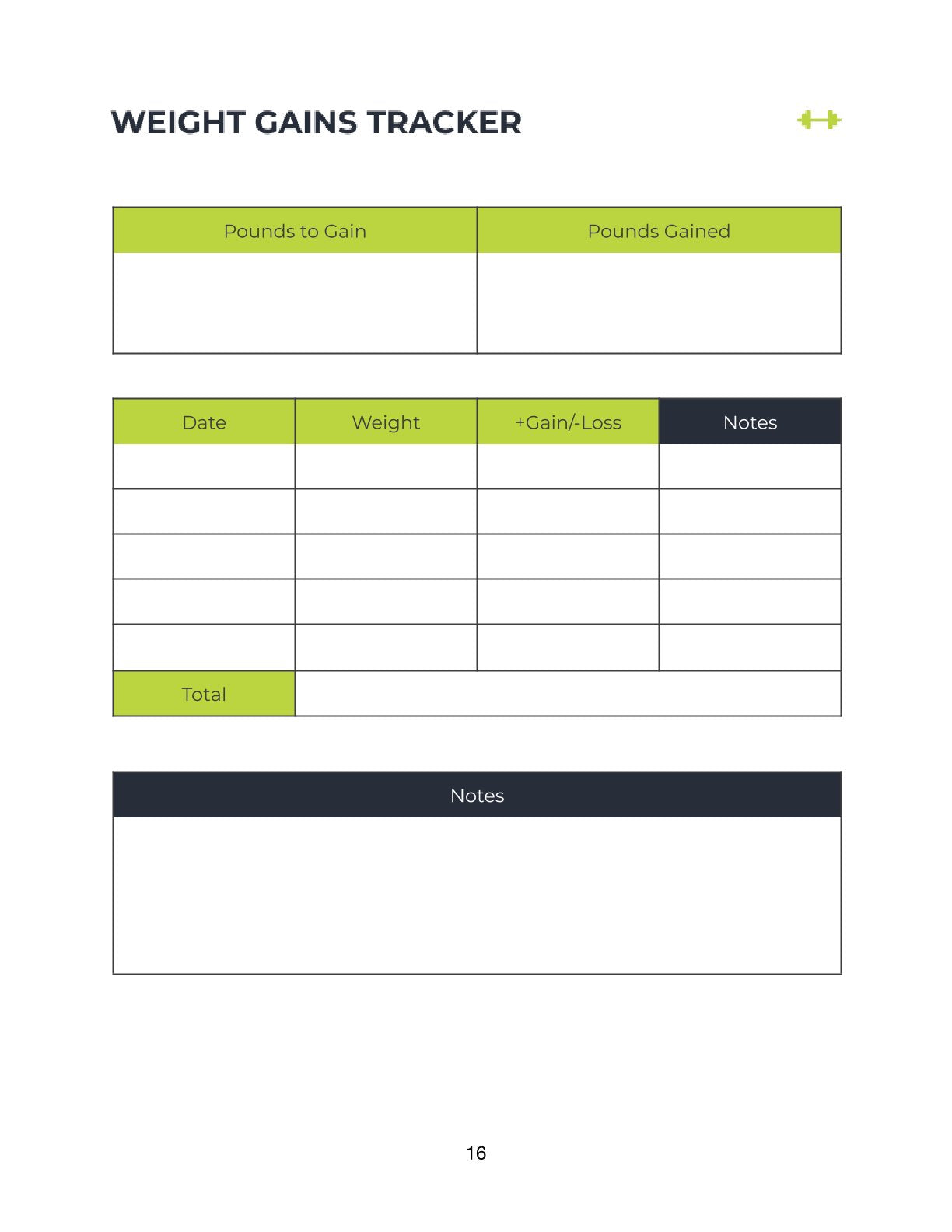 Free Fitness Training Planner Template