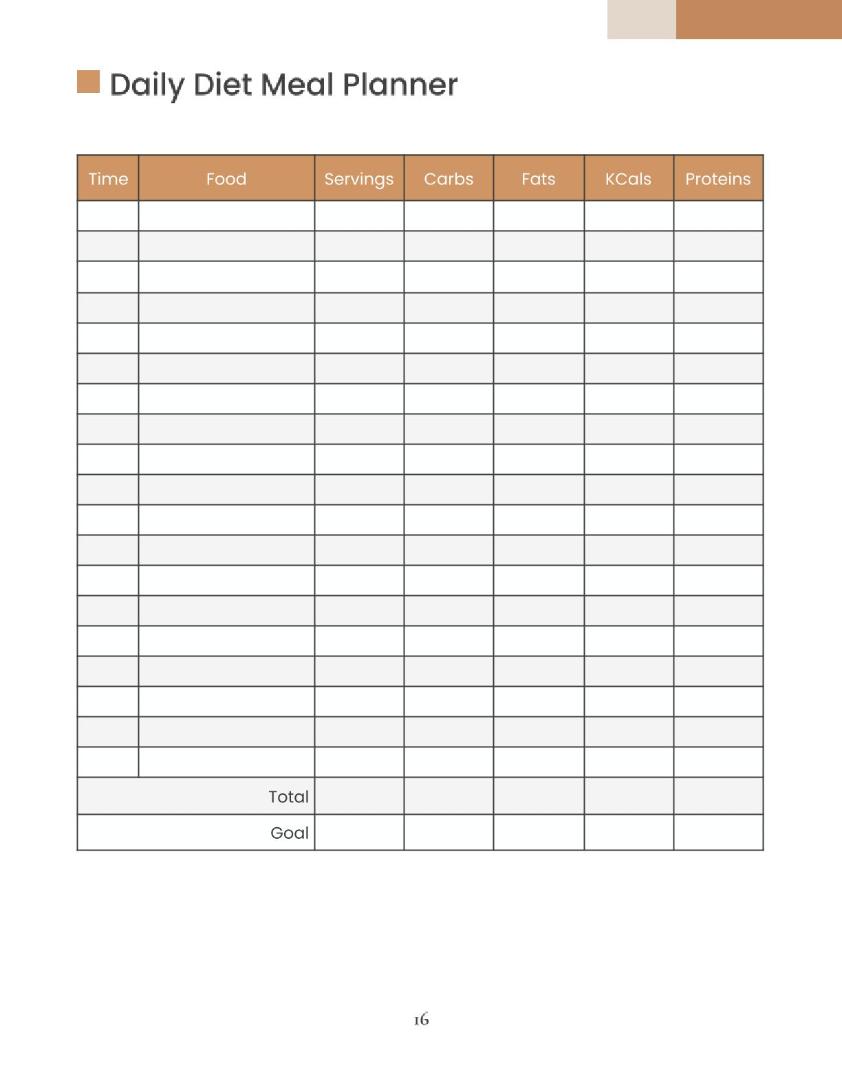 Free Gym Training Planner Template