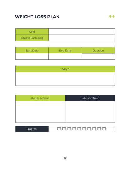 Free Fitness Training Planner Template