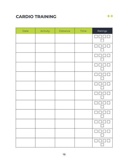 Free Fitness Training Planner Template