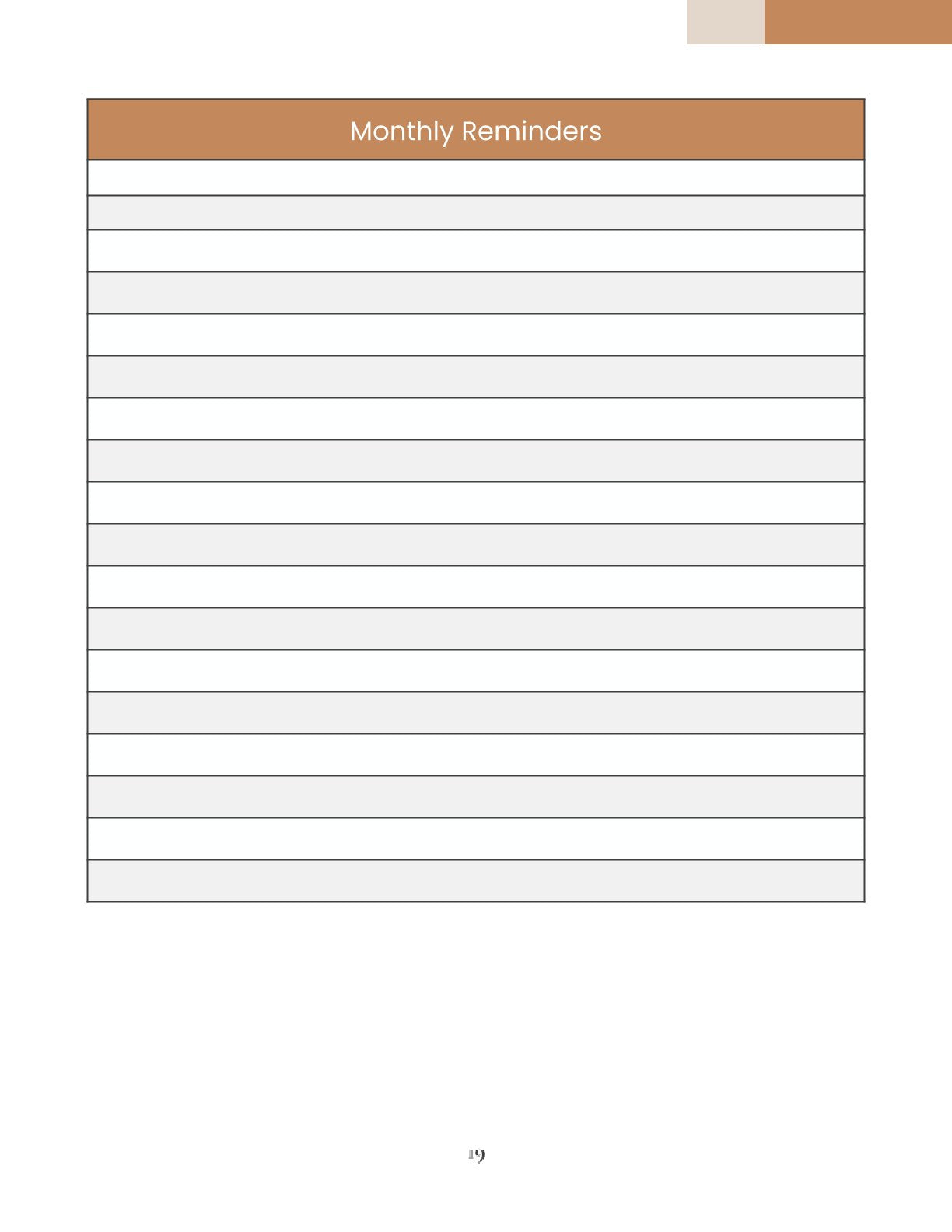 Free Gym Training Planner Template