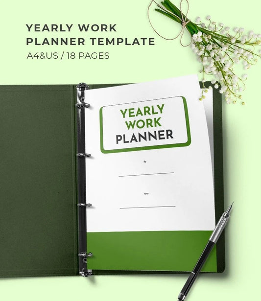 Free Yearly Work Planner Template