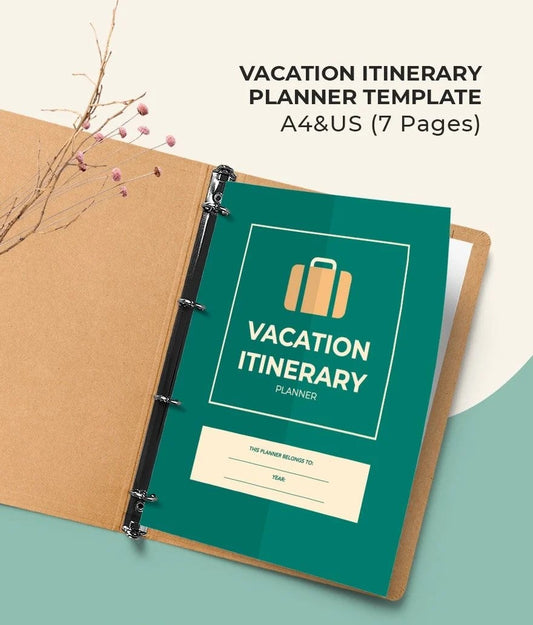 Free Vacation Itinerary Planner Template