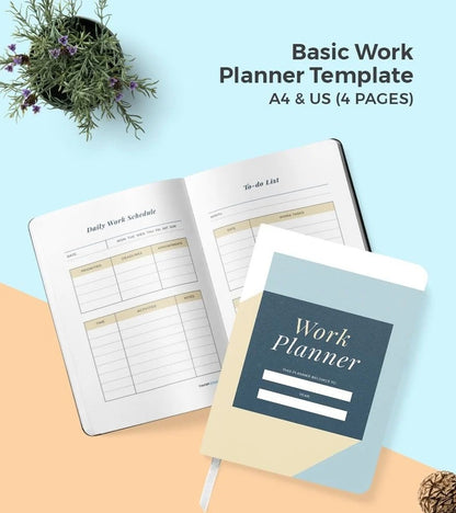 Free Basic Work Planner Template