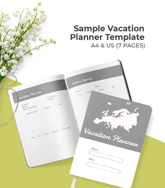 Free Sample Vacation Planner Template