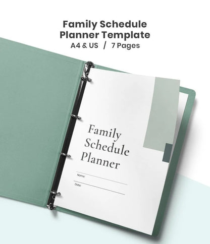 Free Family Schedule Planner Template