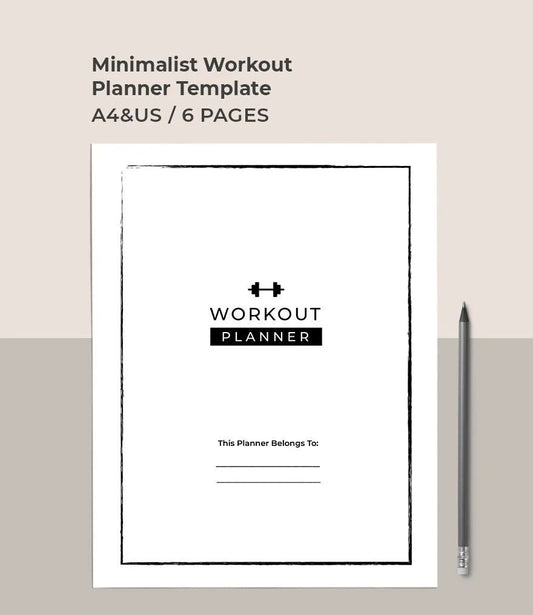 Free Minimalist Workout Planner Template