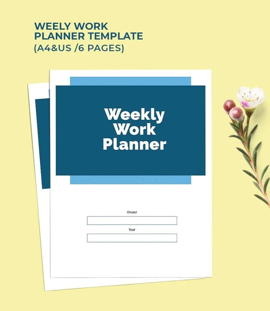 Free Weekly work Planner Template